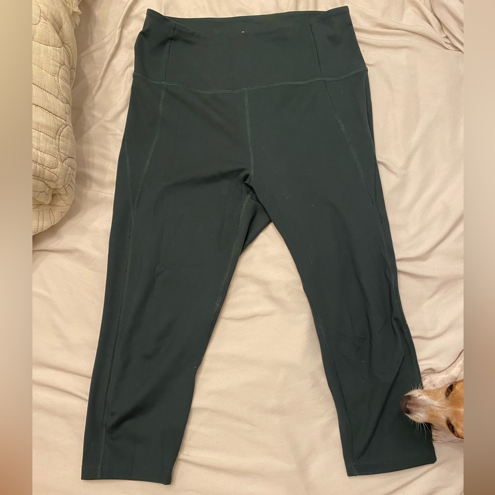 Girlfriend collective high waist green leggings size L